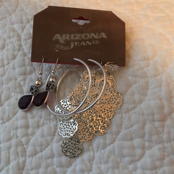 Arizona Jean Company Jewelry - 3 pair Dangle Earrings for pierced ears